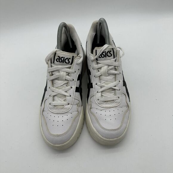 Women Size 7 Asics Japan S Platform Casual White/Black Leather Sneaker 1202A024 - Picture 3 of 10